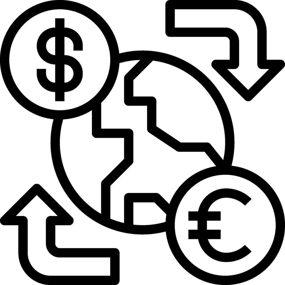 Currency exchange icon vector