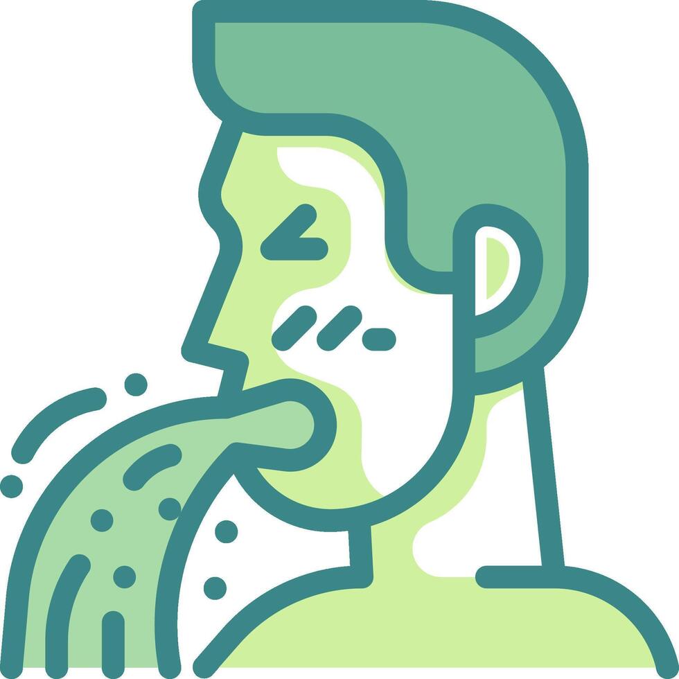A man with a mouth open and a green and blue background vector