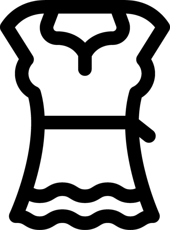 A dress icon on a white background vector