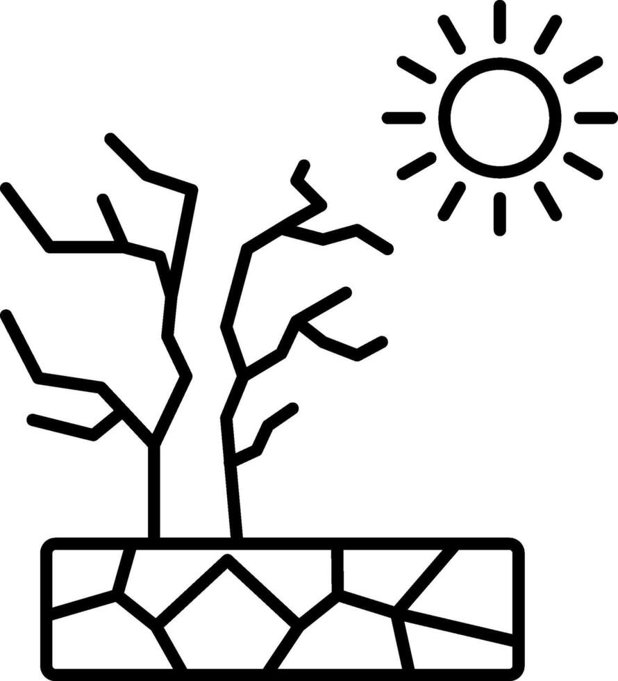 A tree with sun and rocks on it vector