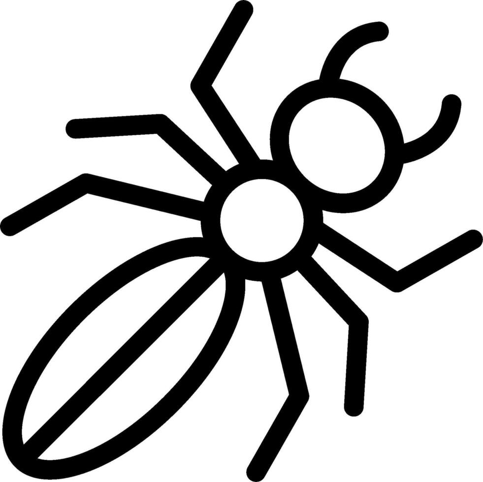 A black and white insect icon vector