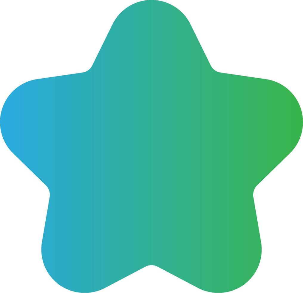 A green and blue star icon vector