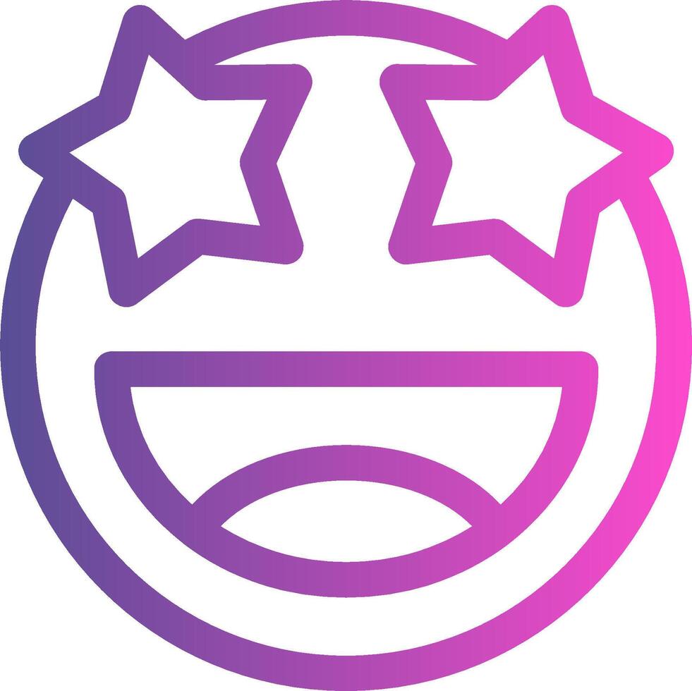 A smiley face with stars on it vector