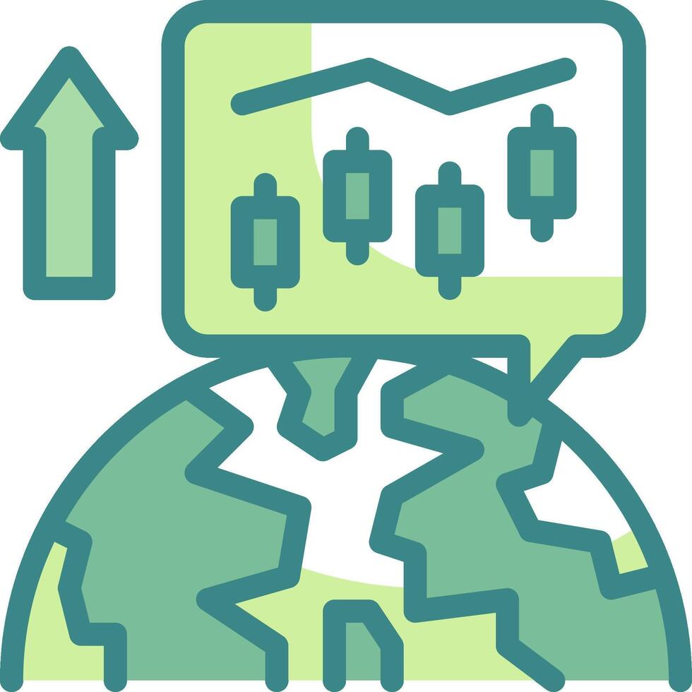 A globe with arrows and a speech bubble vector