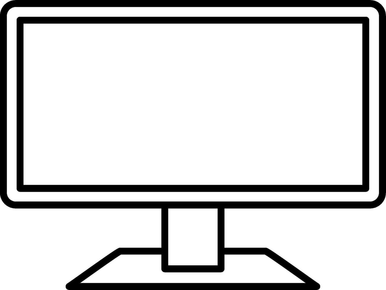 A computer monitor with a white background vector