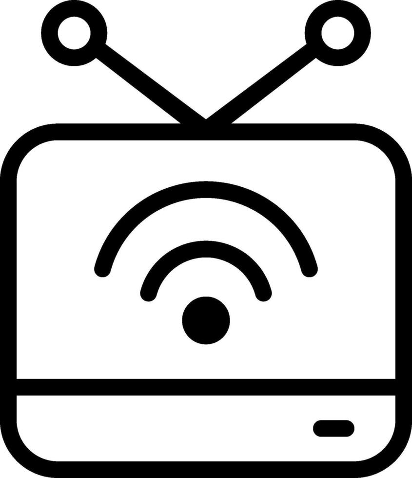 Tv icon with wifi symbol vector