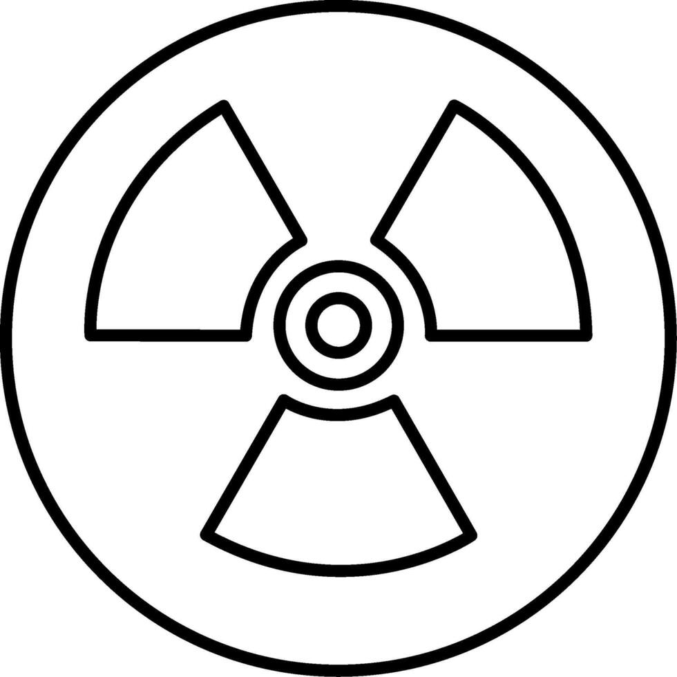 A radiation symbol on a white background vector