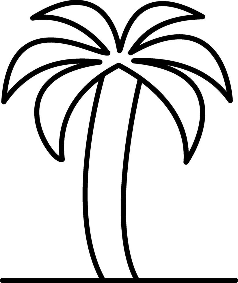Palm tree coloring pages vector