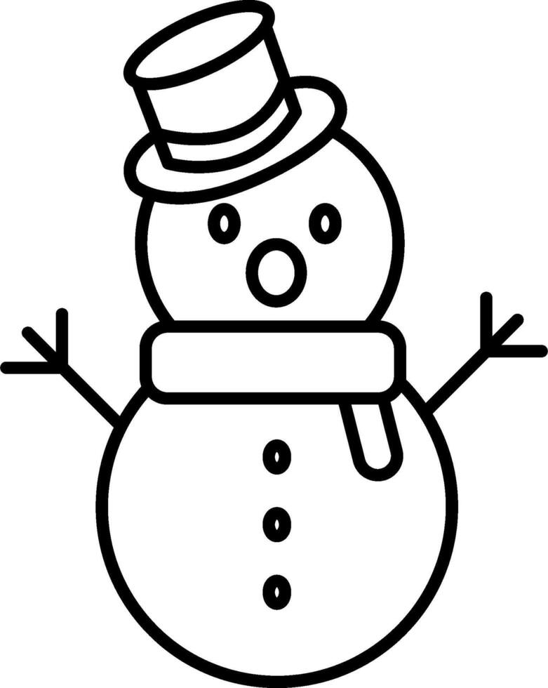 Snowman coloring pages vector