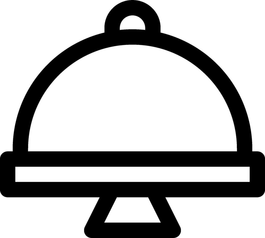 A black and white image of a cloche vector