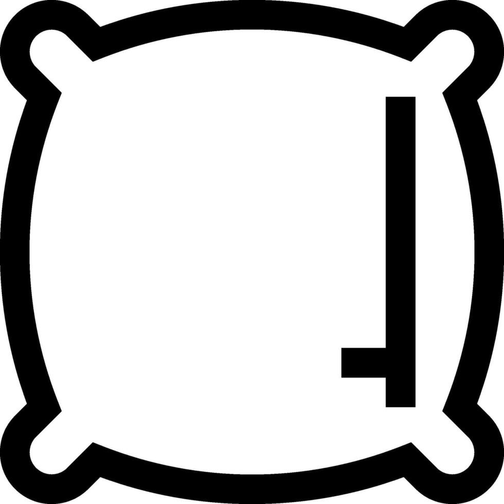 A black and white square with the letter l vector