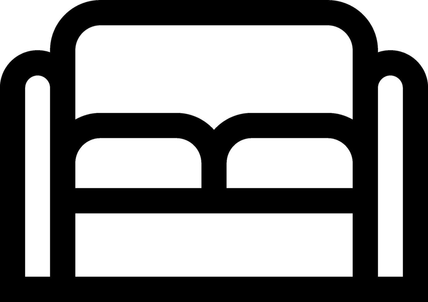A black and white image of a couch vector