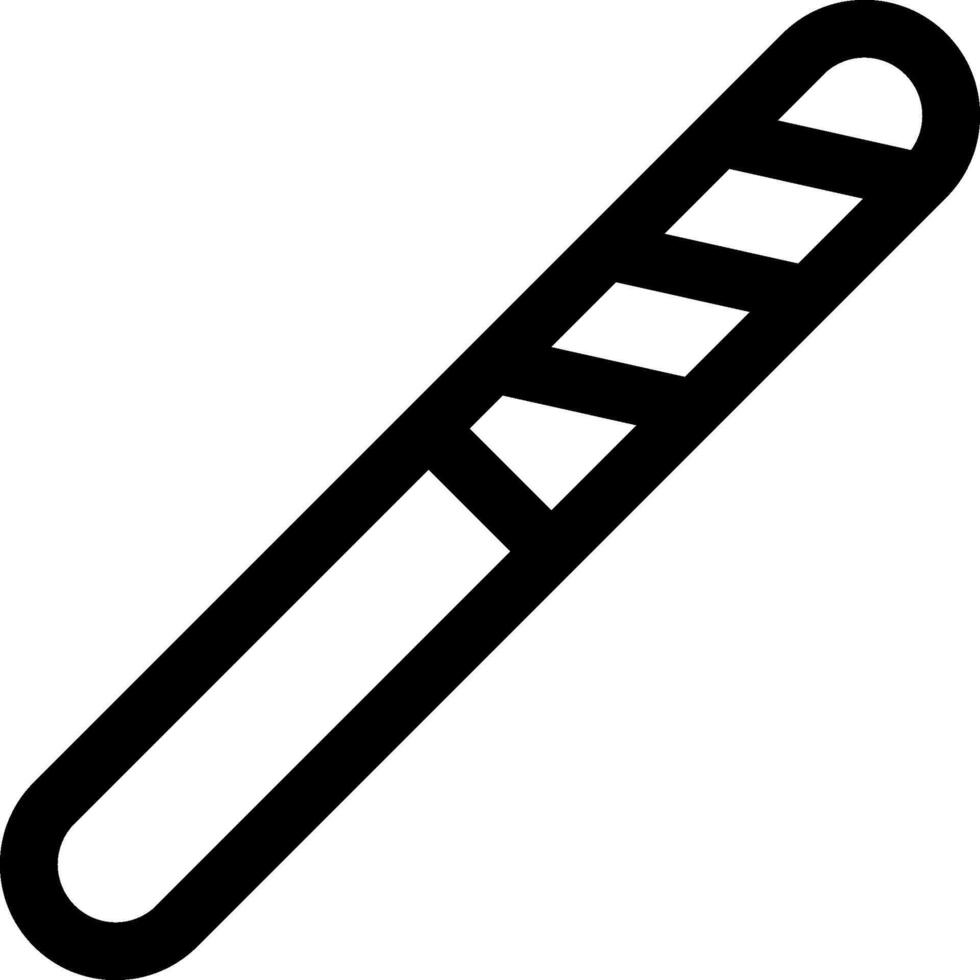 A black and white icon of a toothbrush vector
