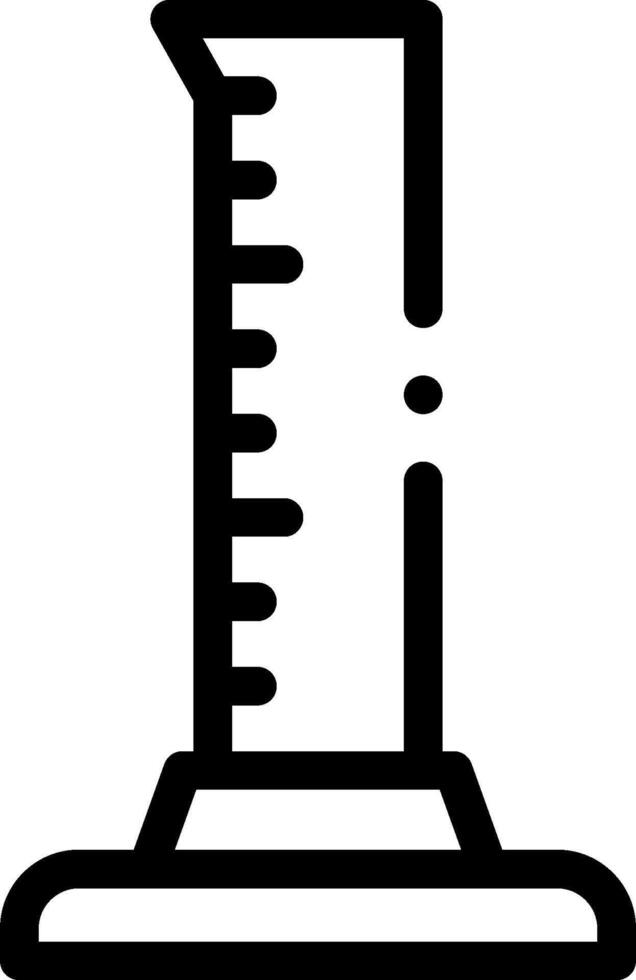 A black and white drawing of a measuring cup vector