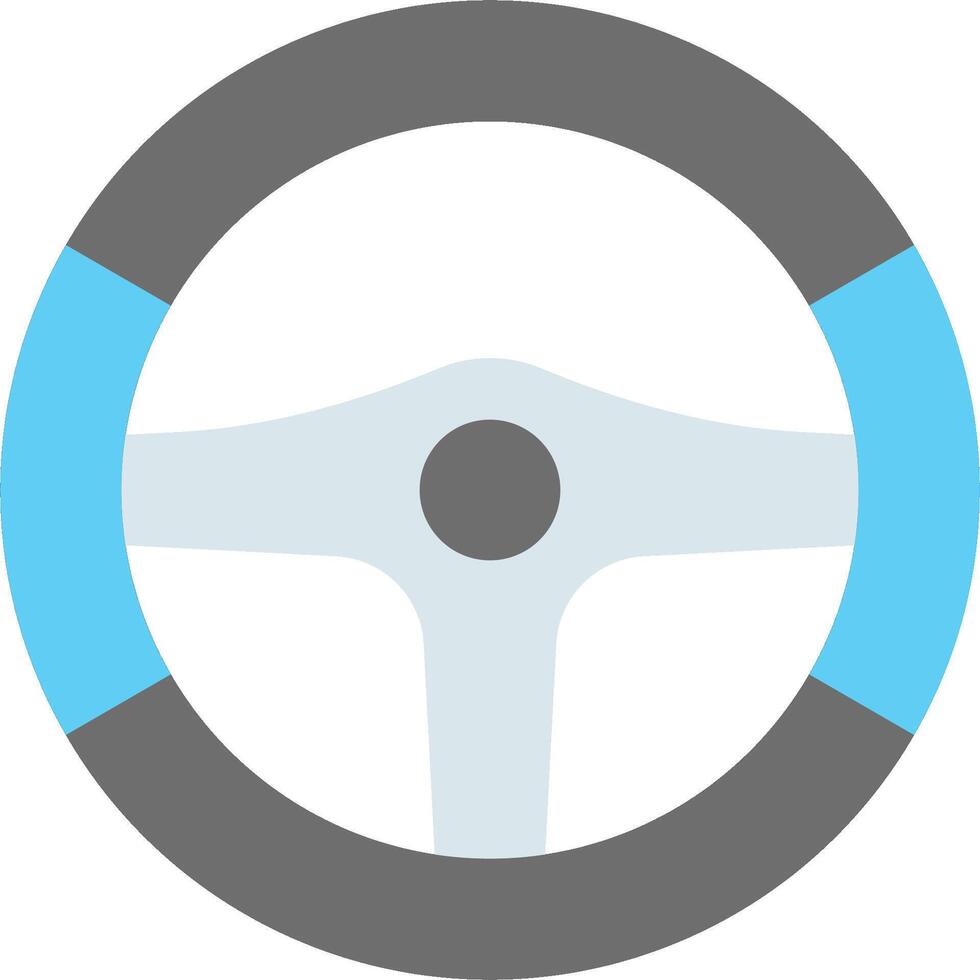 A steering wheel with blue and gray stripes vector