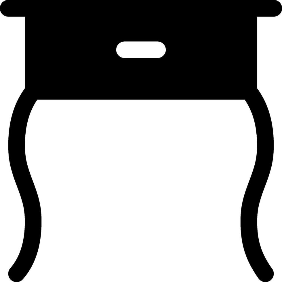 A black and white silhouette of a table vector