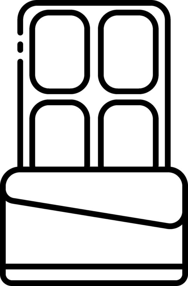 A black and white image of a refrigerator vector