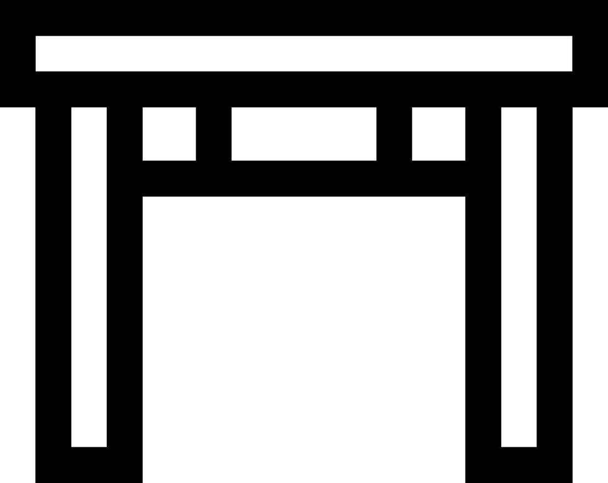 A black and white image of a doorway vector