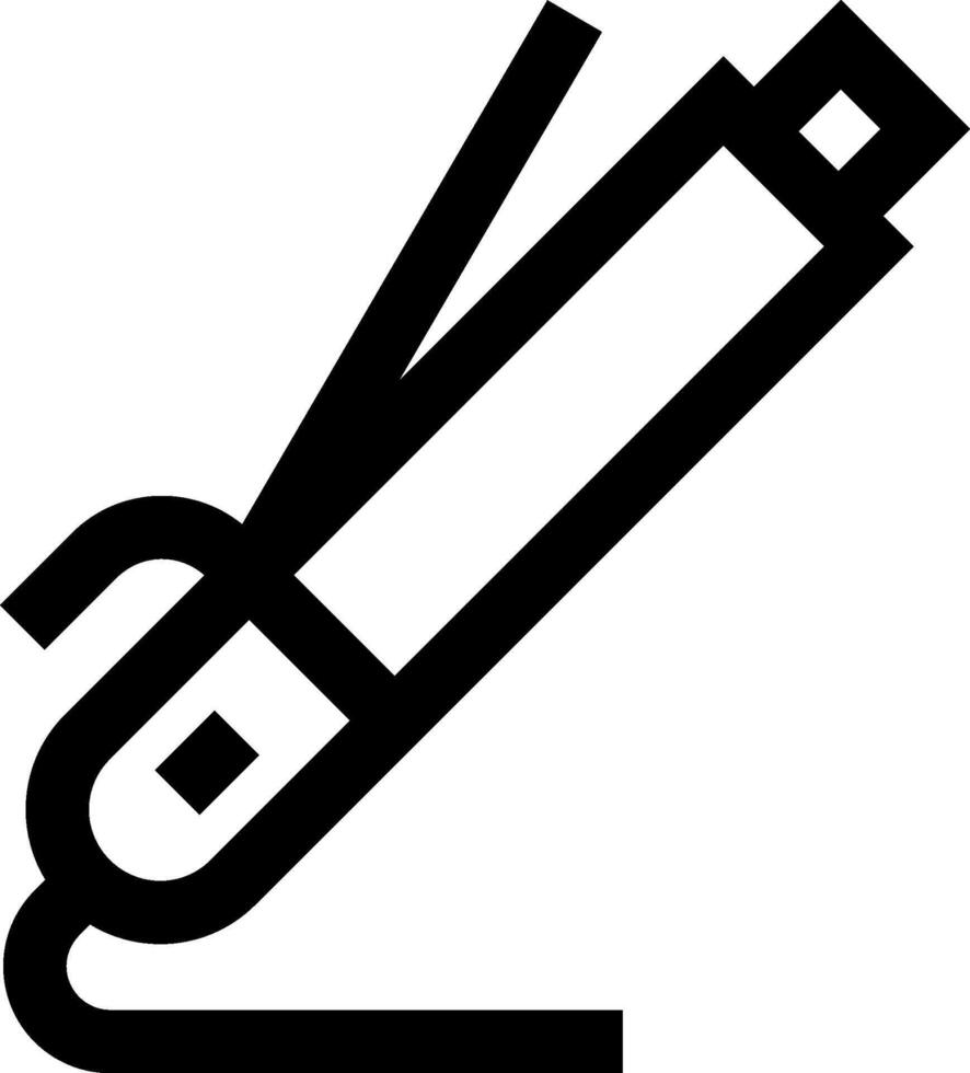 A black and white pen icon on a white background vector