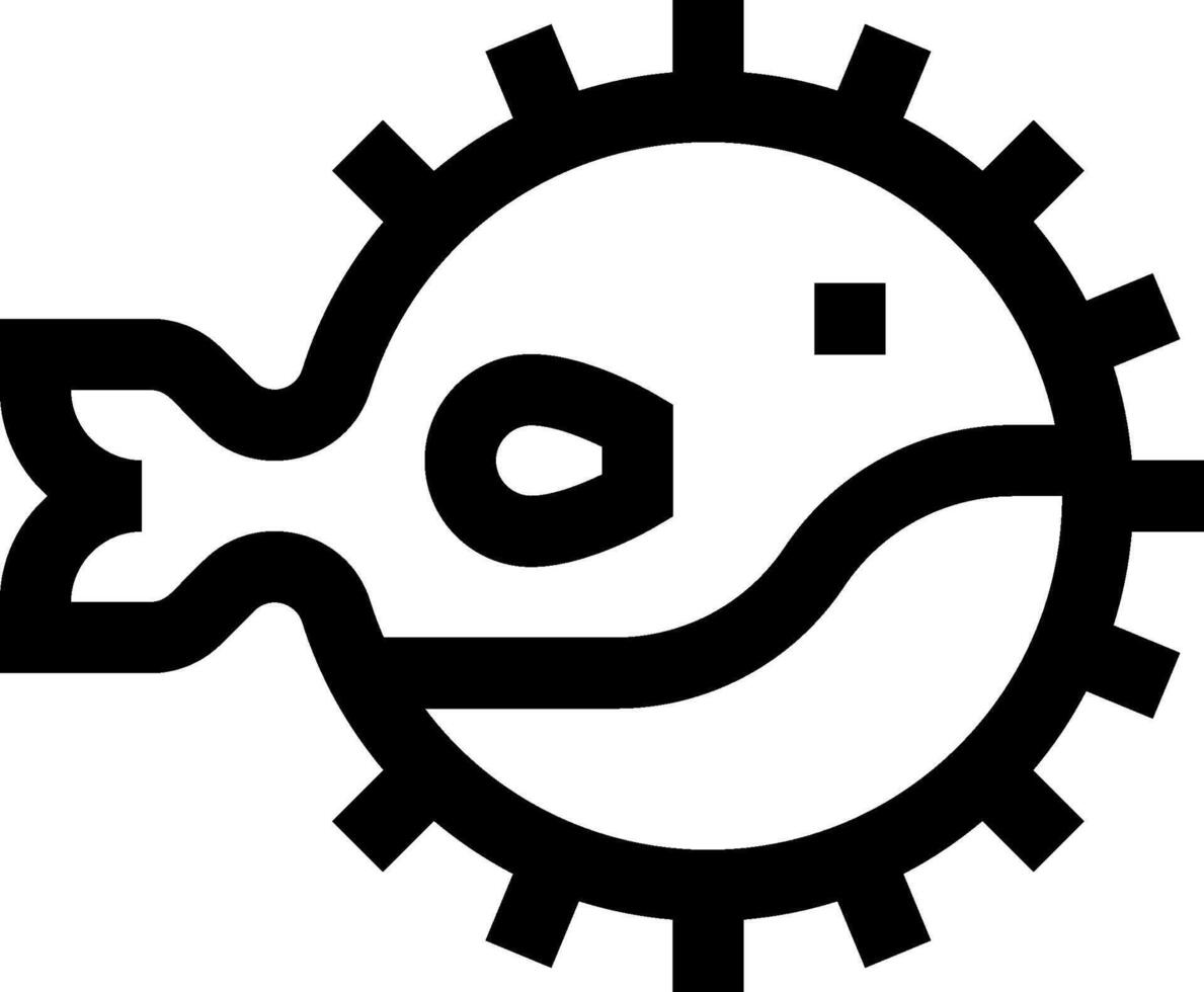 Fish gear icon vector