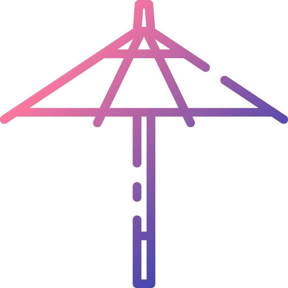 A purple and pink umbrella icon vector