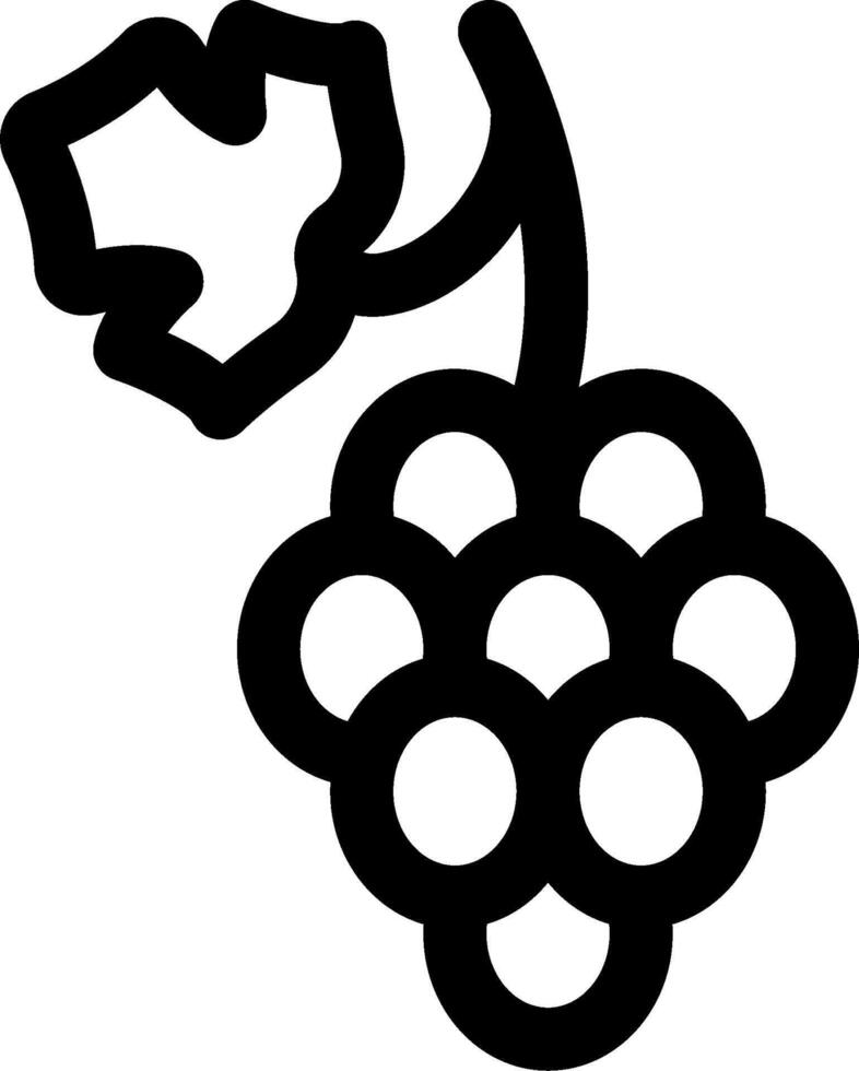 A black and white grape icon vector