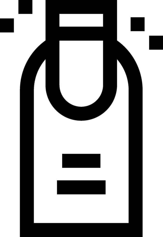 A black and white image of a bottle with a label vector