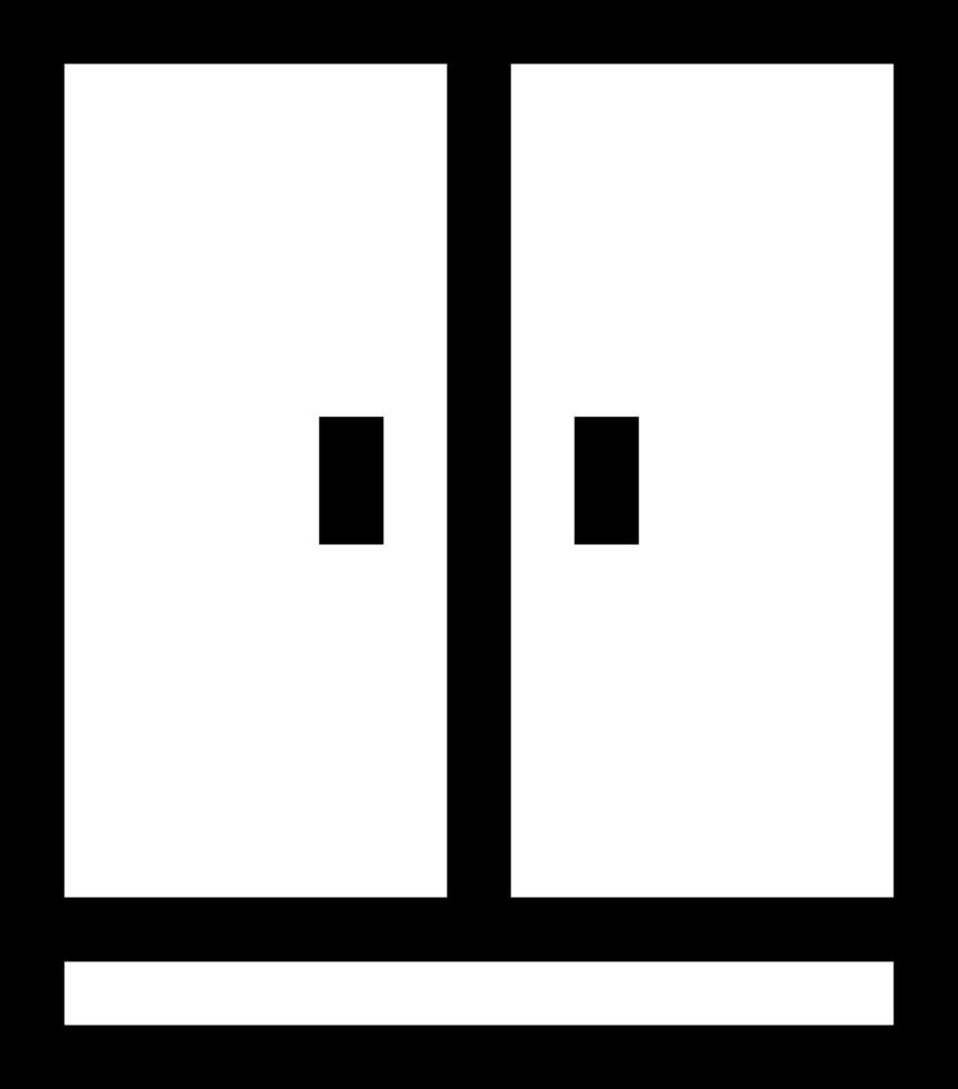 Two doors with a square shape on each side vector