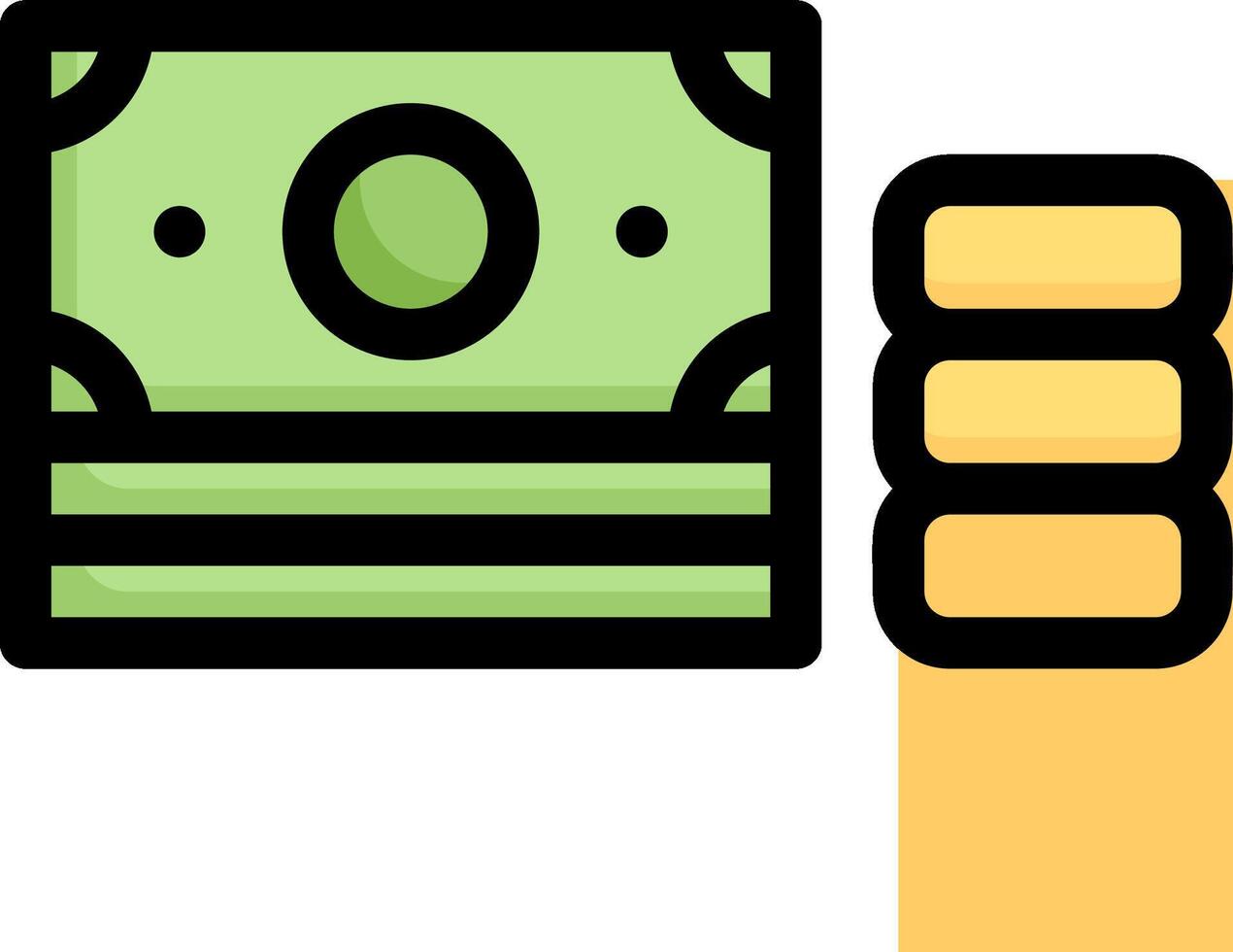 Money icon with stacks of money vector