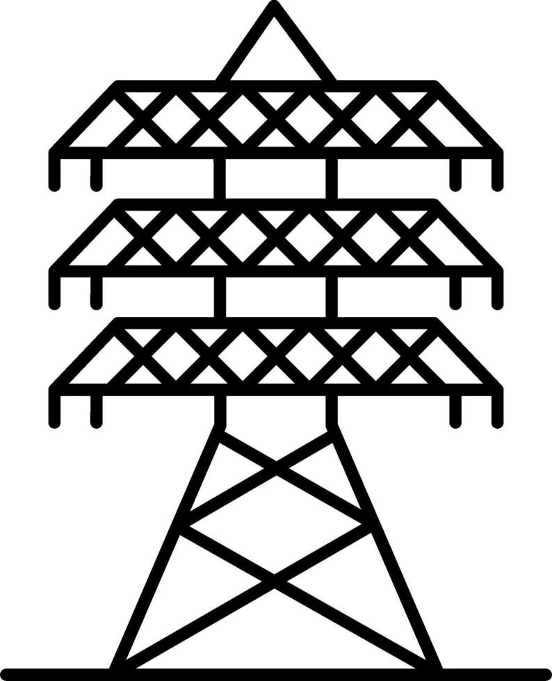 Electricity tower icon vector