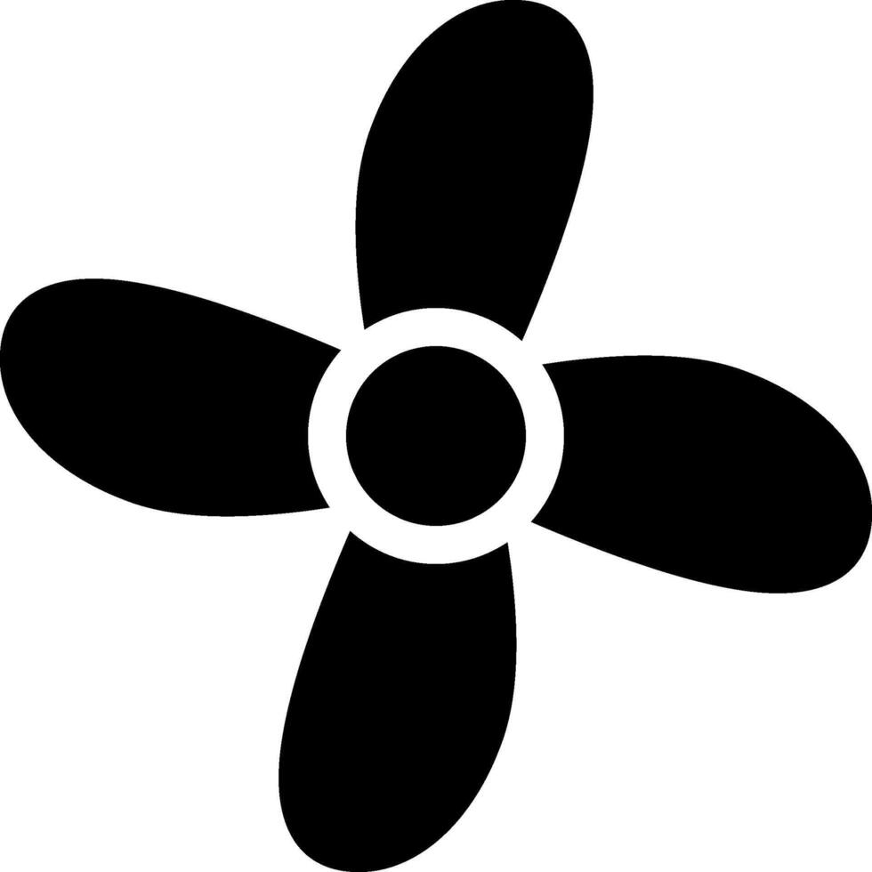 A black and white propeller icon vector