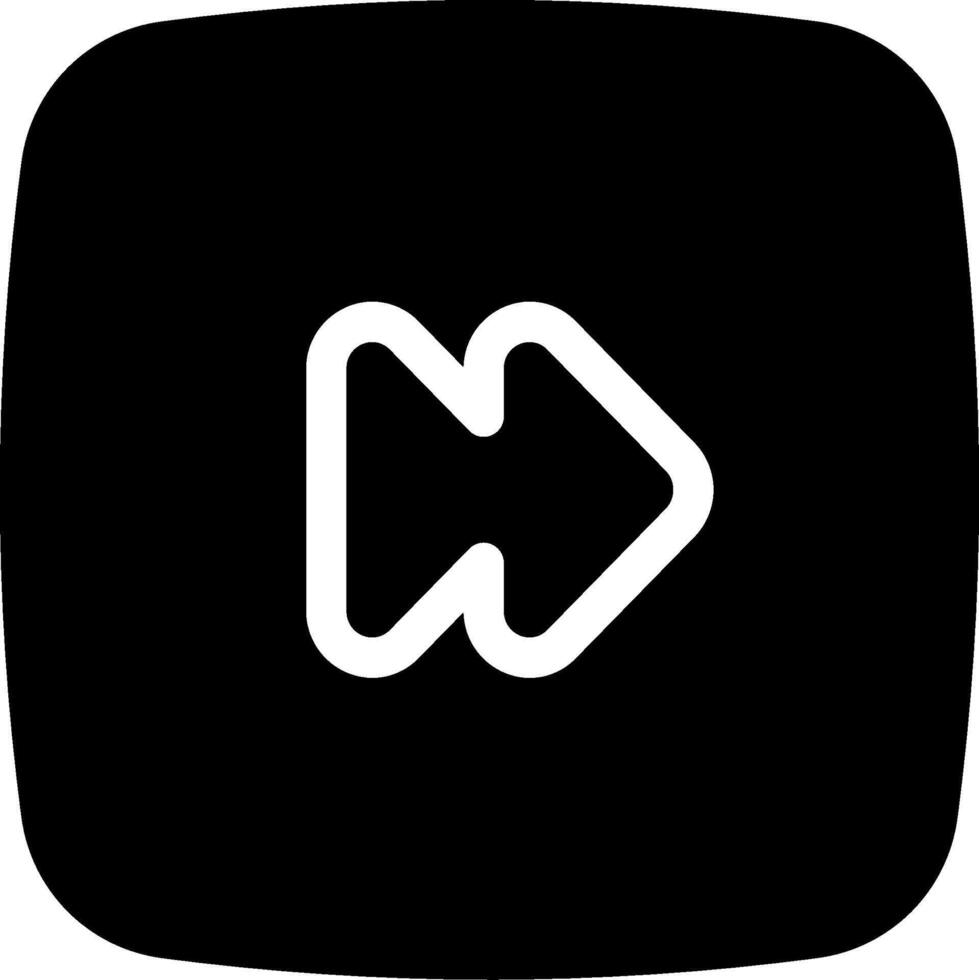 A black and white icon with an arrow pointing to the left vector