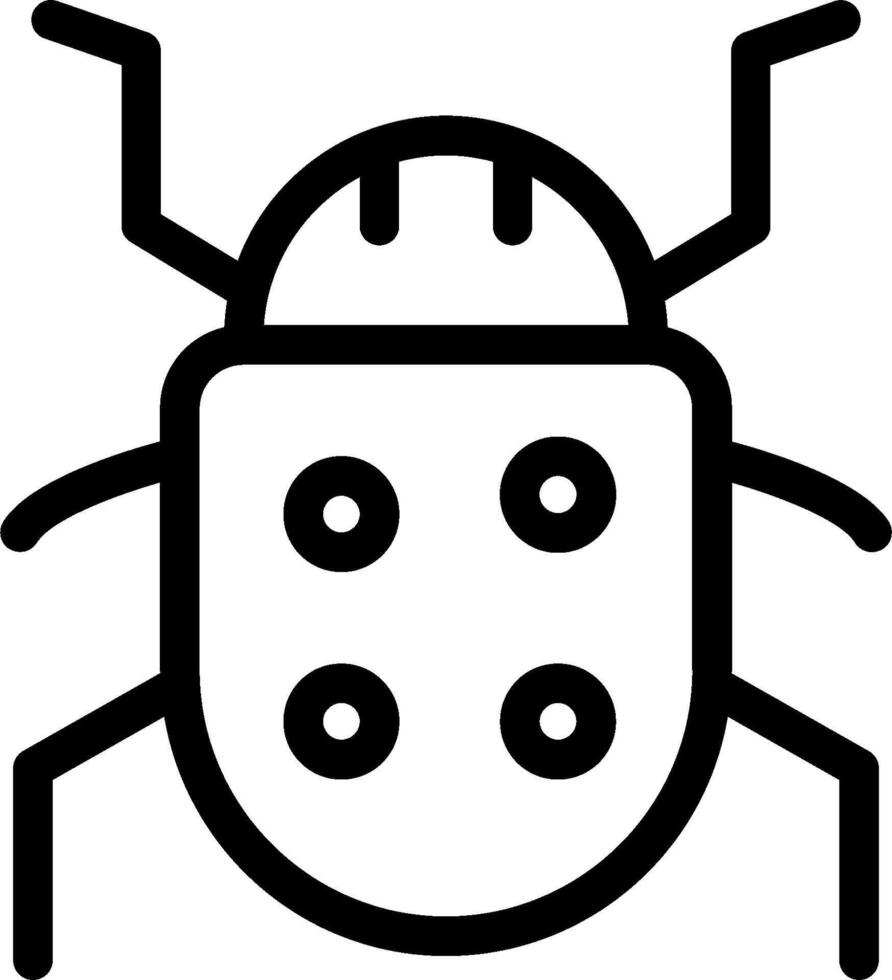 A ladybug icon on a white background vector