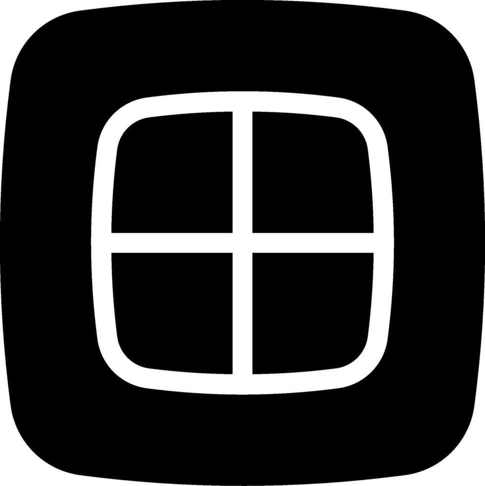 A square icon with four squares in it vector