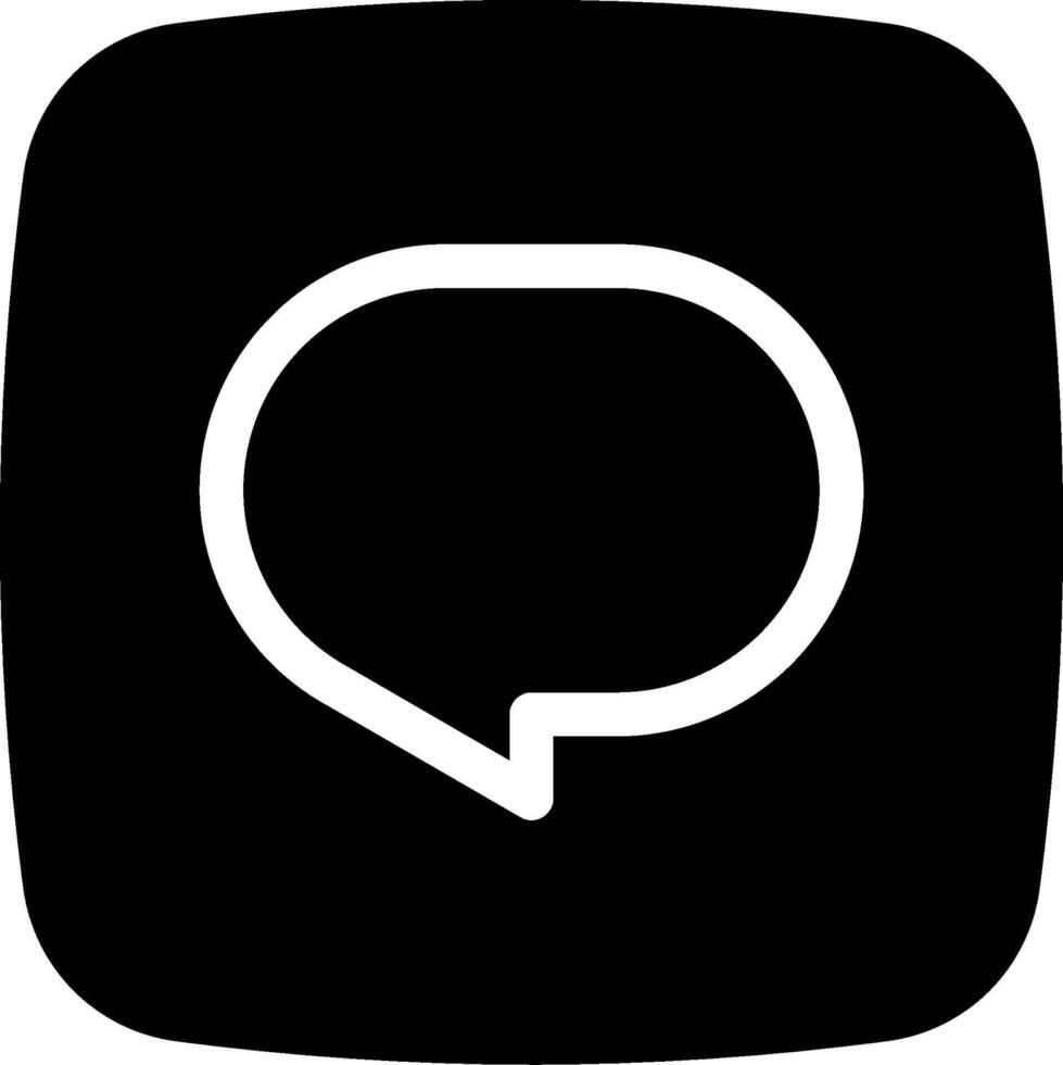 A black and white speech bubble icon vector
