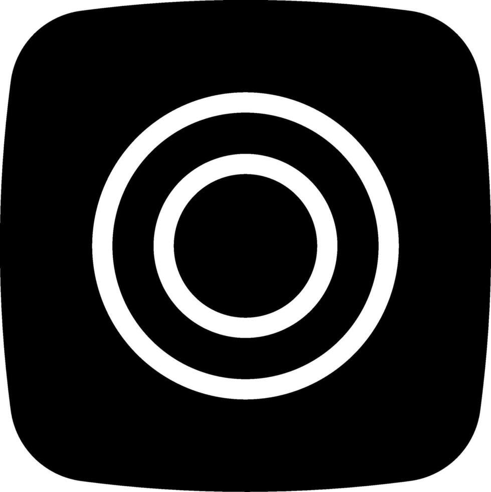 A black and white square with a circular design vector