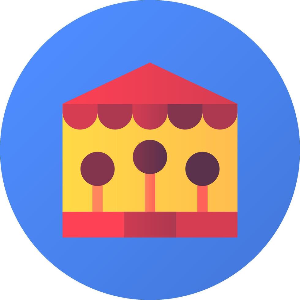 A colorful carnival house icon vector