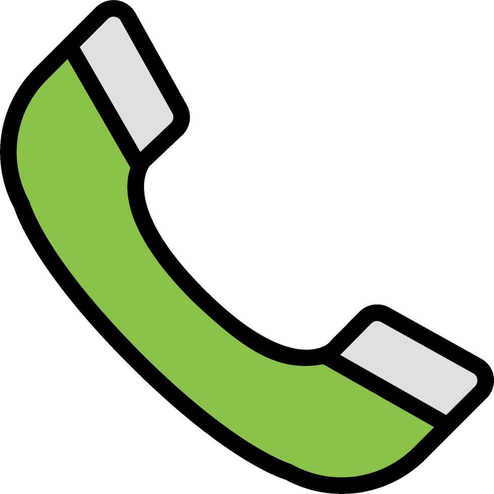 A green phone receiver icon on a white background vector
