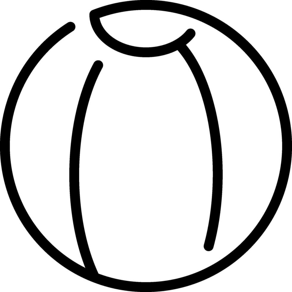 Beach ball outline coloring page vector