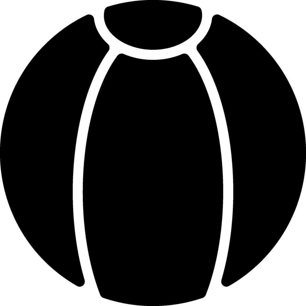 A black and white ball icon vector