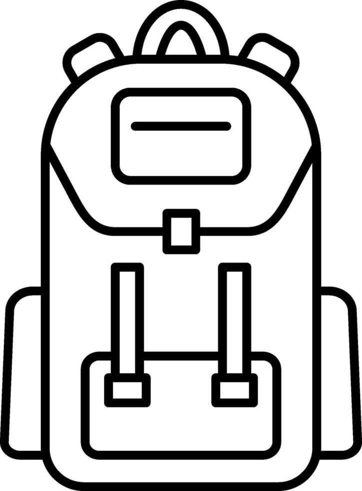 Backpack icon outline illustration vector