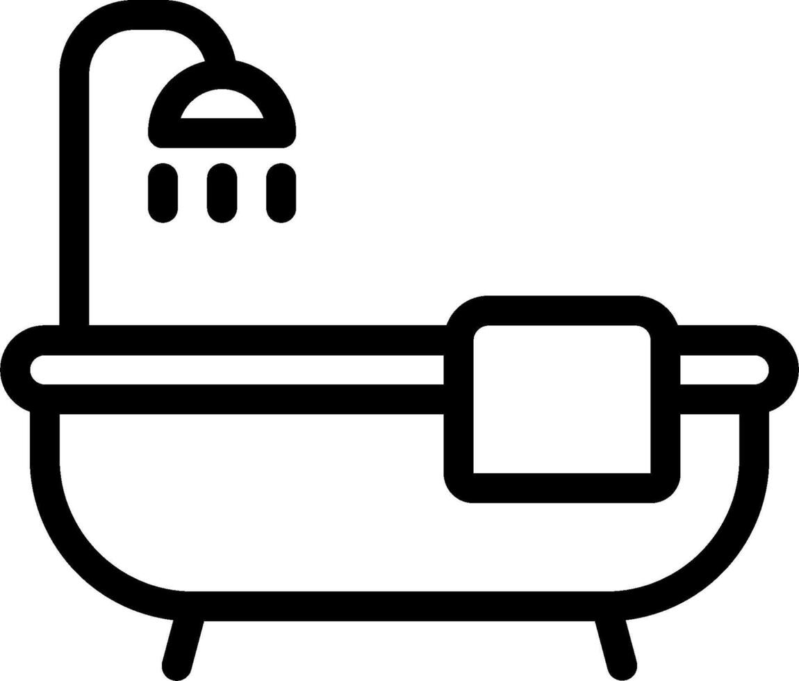 Bathroom icon shower vector