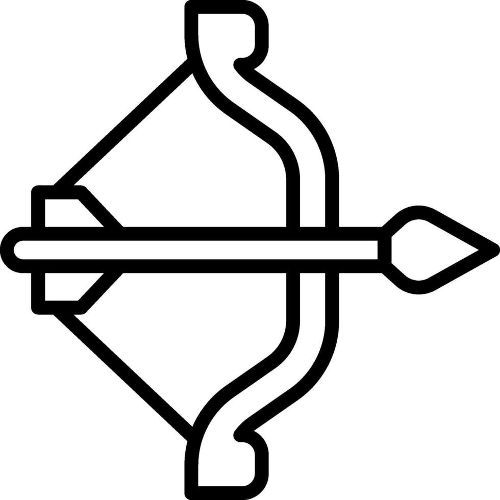 A bow and arrow icon on a white background vector