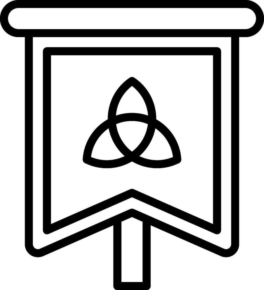 A celtic flag with a celtic knot on it vector