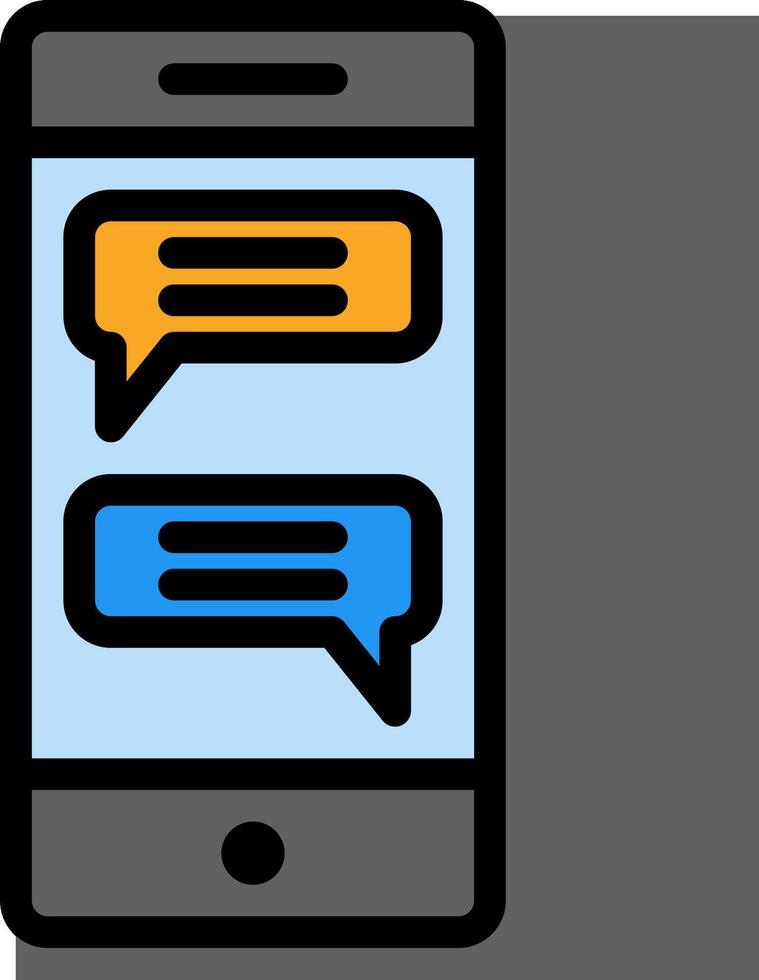 Mobile chat app icon vector
