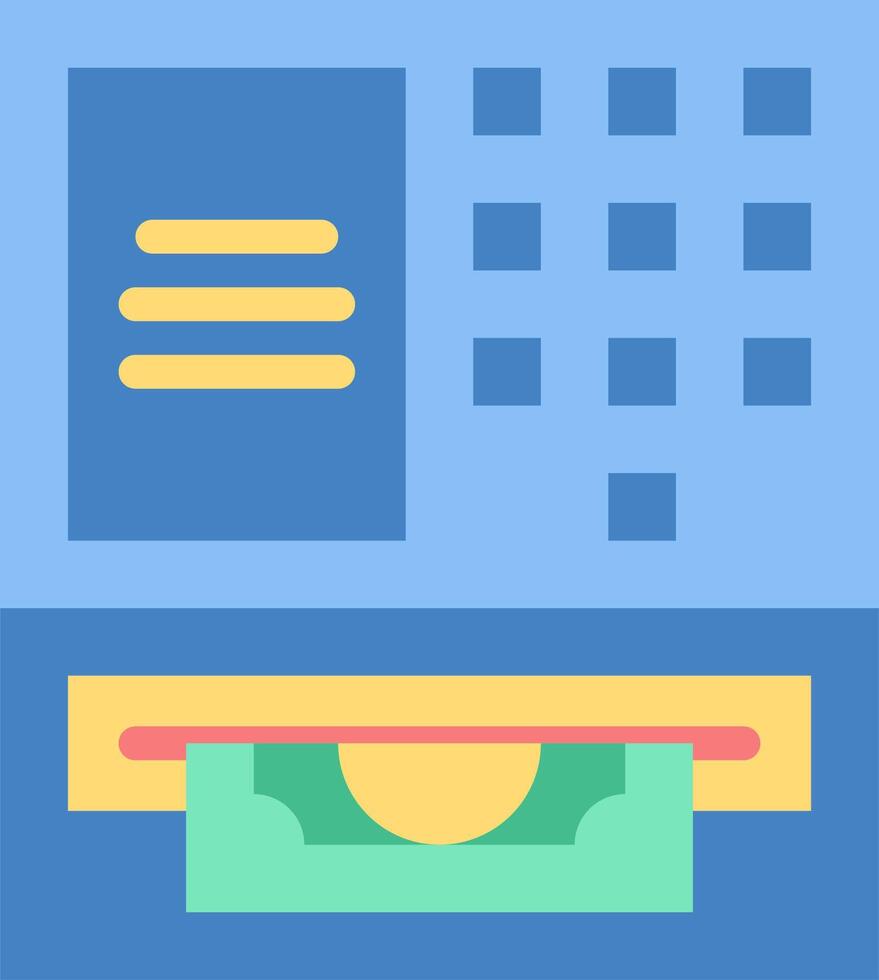 Money in a bank account flat icon vector