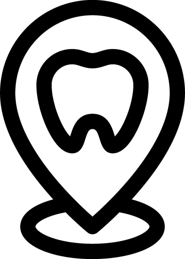 A tooth icon on a map vector