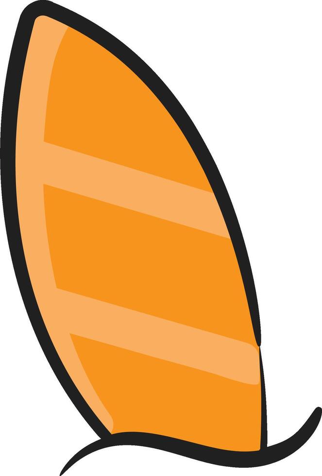 An orange butterfly with a black stripe on its wings vector