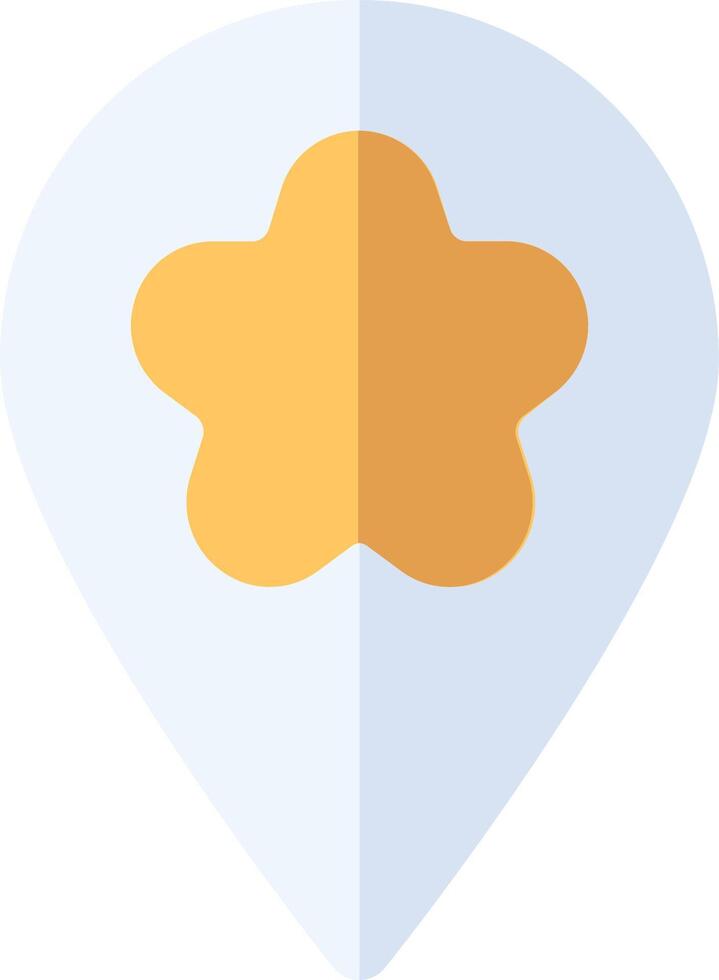 A yellow star on a white pick vector