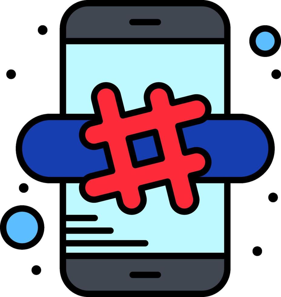 How to remove hash tag from your phone vector